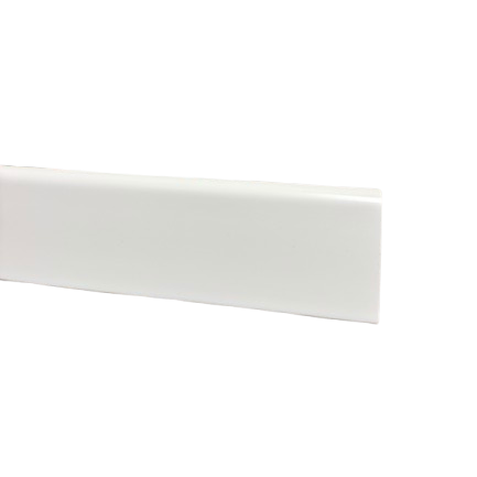 פנל פולימרי לבן גובה 6 ס"מ מעוגל