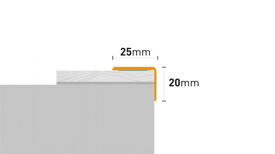 סף זווית 2.5/2 אורך 120 ס"מ דגם SILVER