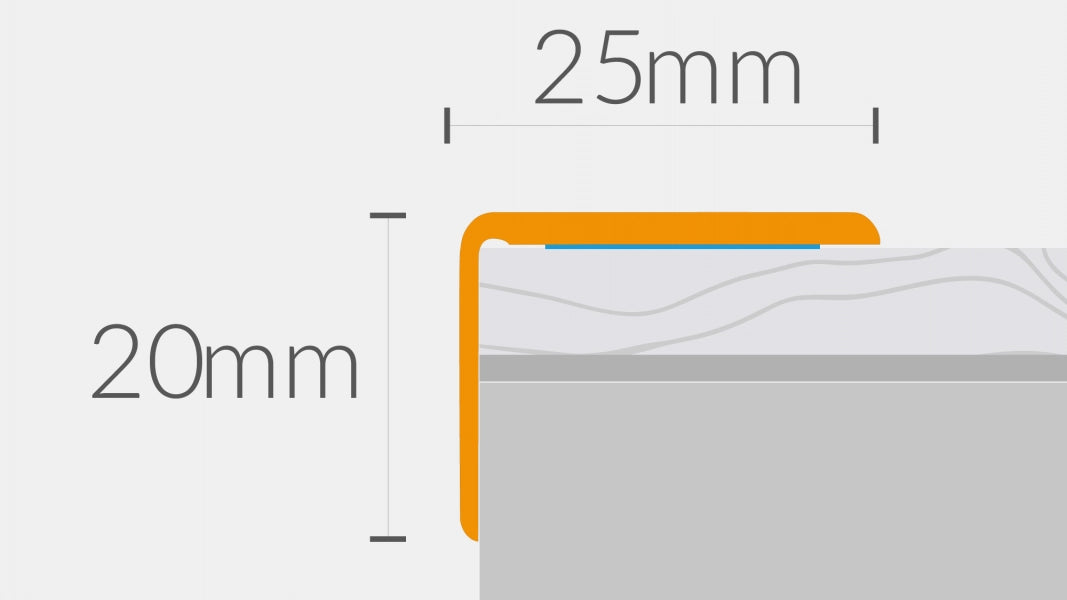 סף זווית 2.5/2 אורך 120 ס"מ דגם SANTANA OAK