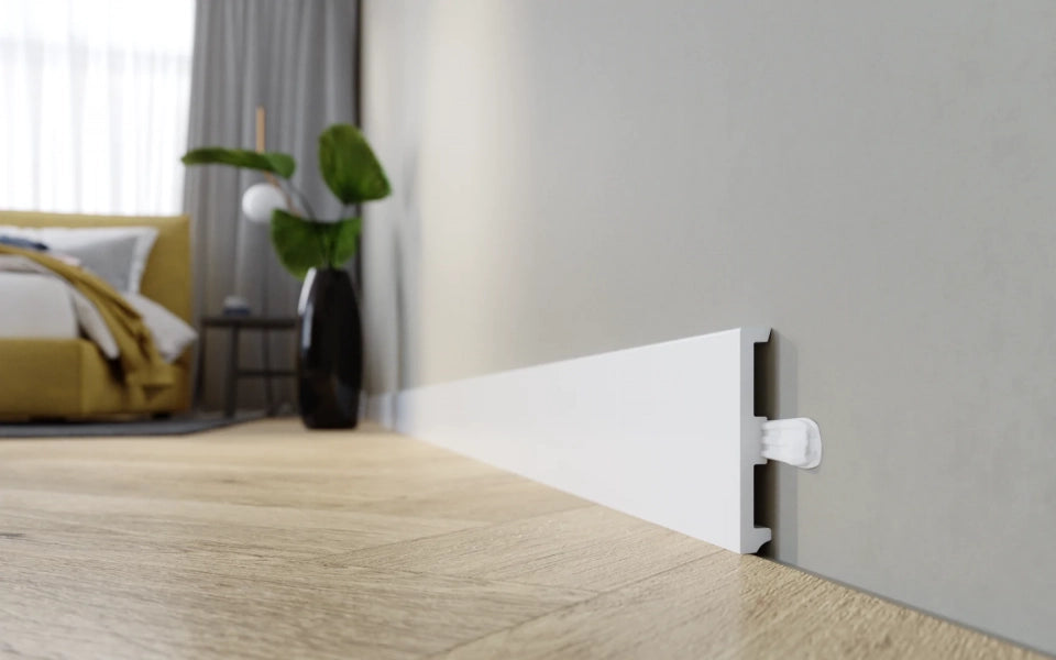 פנל פולימרי לבן גובה 10 ס"מ מלבני