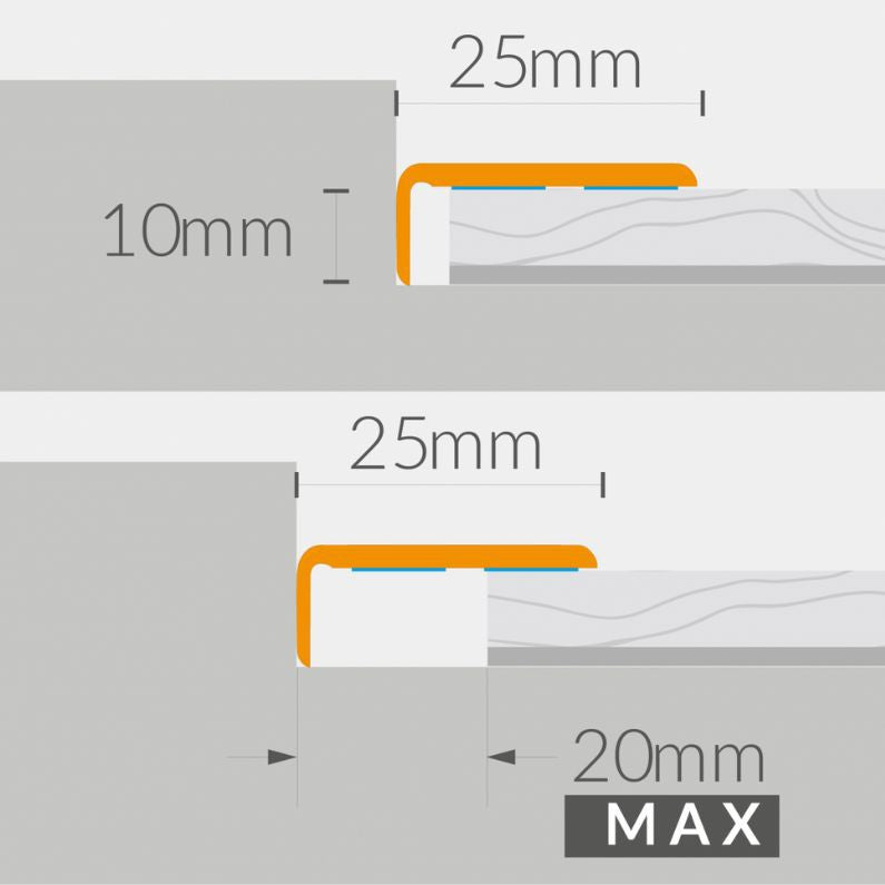 סף זווית 2.5/1 אורך 200 ס"מ דגם YANKEE OAK