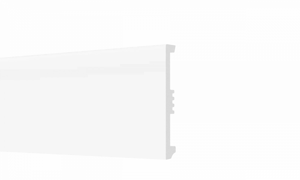 Panneau polymère blanc hauteur 10 cm rectangulaire