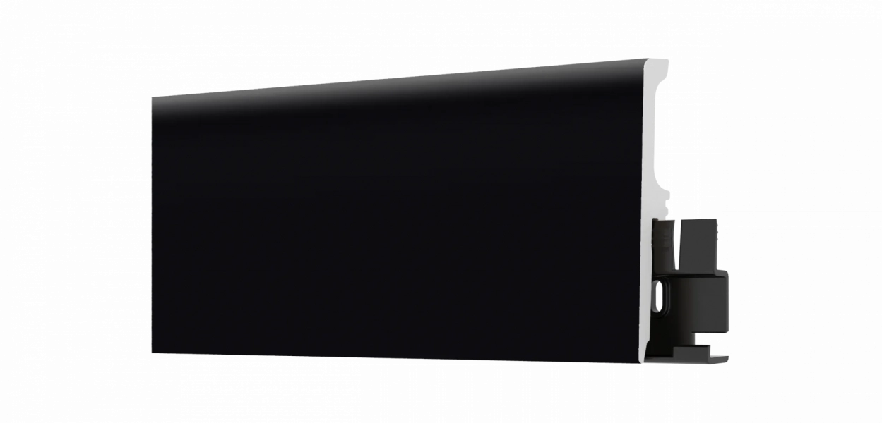 Panneau rectangulaire en polymère noir de 8 cm de haut