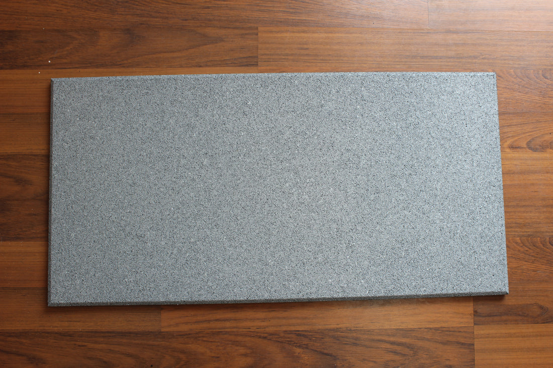 Carrelage rectangulaire gym gris 20 mm